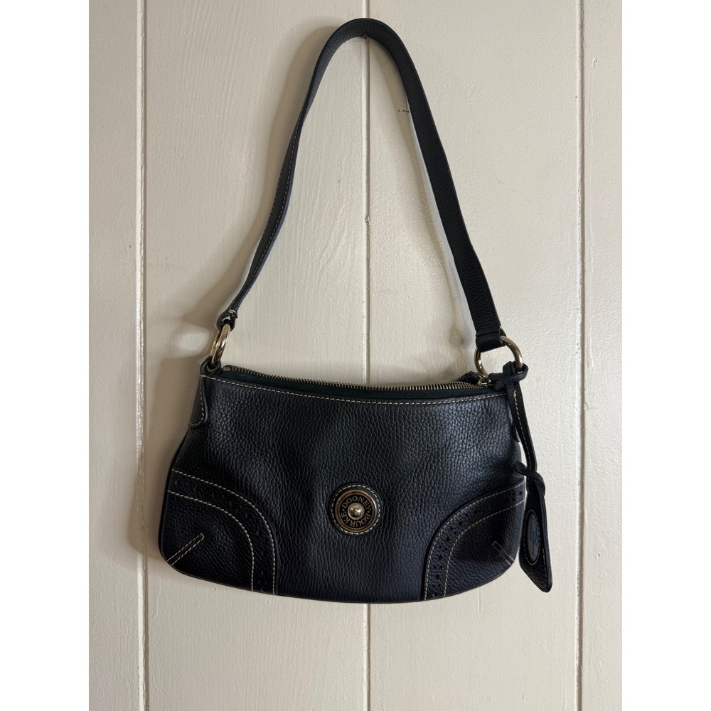 Dooney & Bourke Shoulder Bag Women's One Size Black Leather Slim Purse Y2K Style